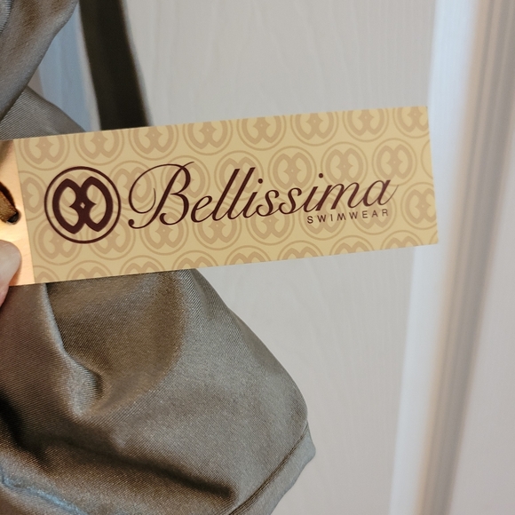 NWT Bellissima Swimsuit Size Small Platinum Khaki With Swarovski Elements - Picture 8 of 12